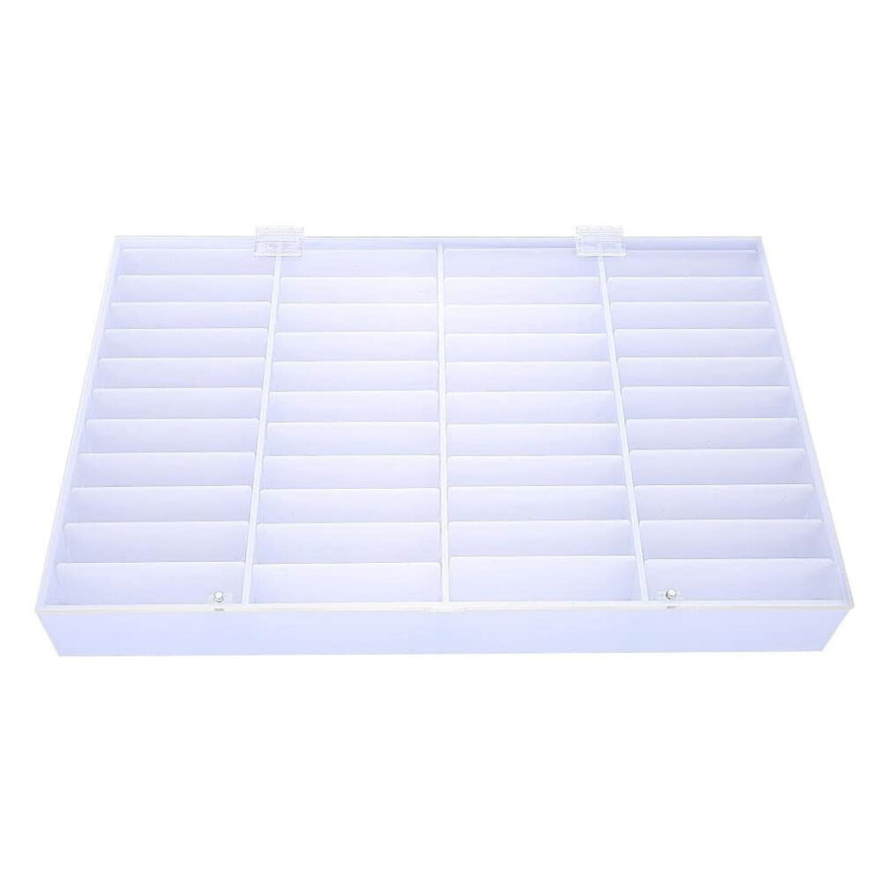 Nail Art Decoration Container For Fake Nails, Transparent Acrylic Nail Storage Box With Secure Cover And Compartment Dividers, Lightweight Display