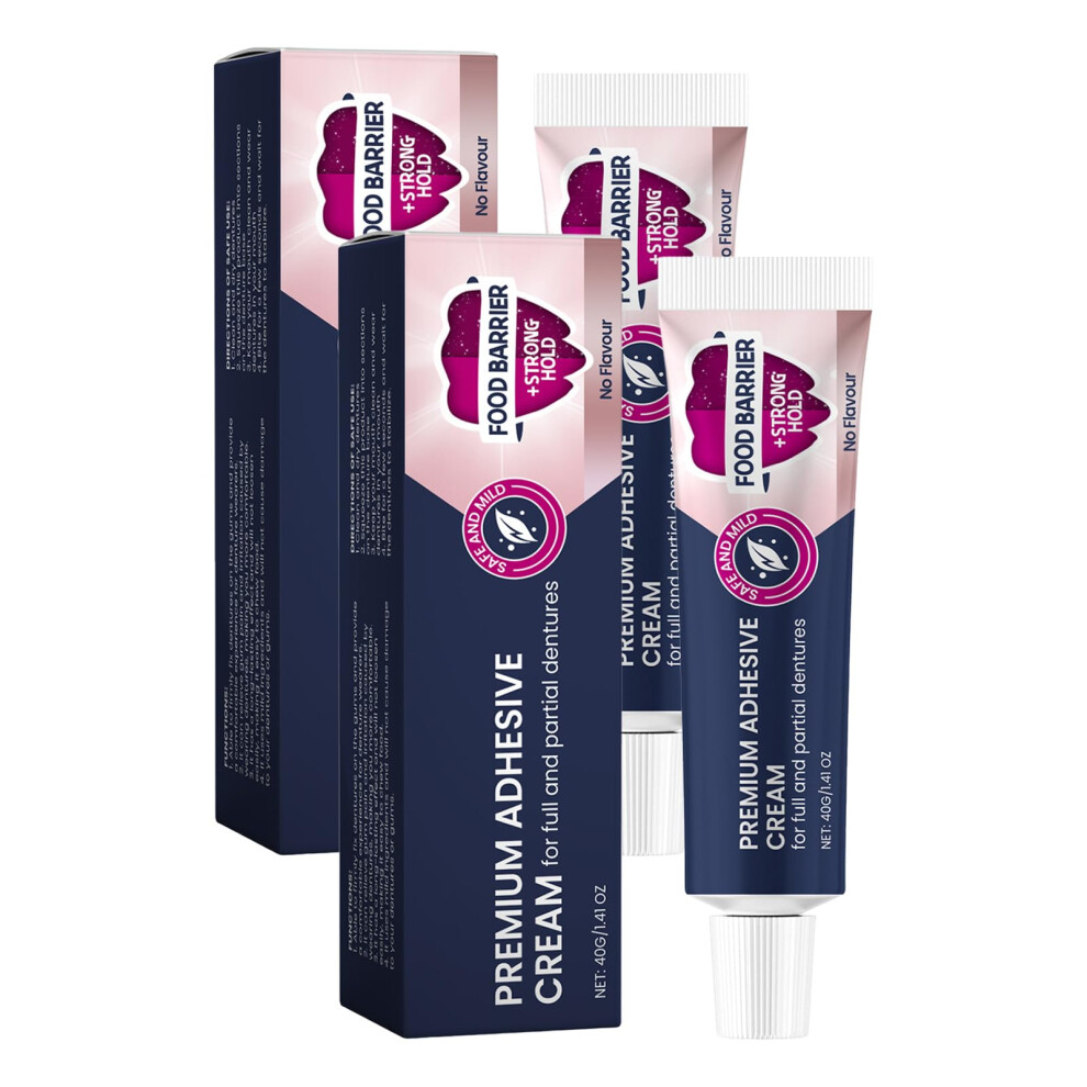 Cream Strong Hold Denture Adhesive Glue With 4Day Secure Comfort Fit, Long Lasting (2)