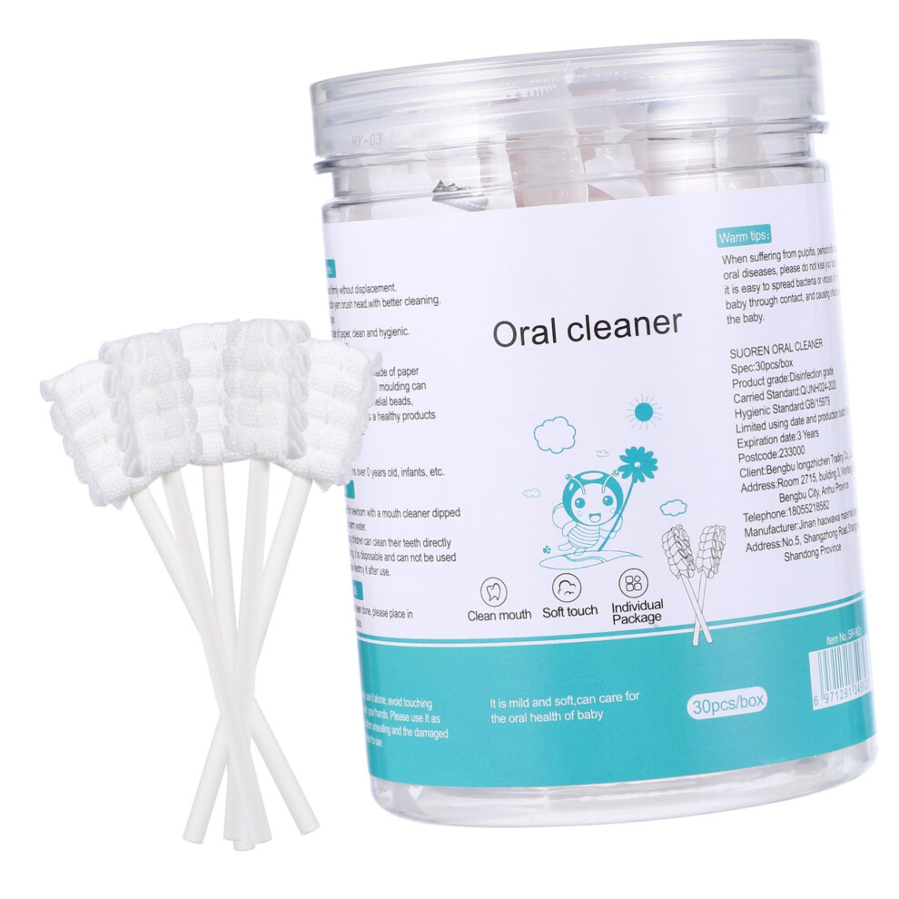 30pcs Baby Oral Care Kit with Soft Gauze Toothbrush and Tongue Cleaner for Gentle Gum Massage