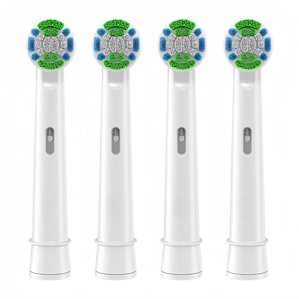 Replacement Brush Heads Pack of 4 with Angled Bristles and Sealed Hygienic Design for Oral B CrossAction