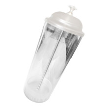 Clear Straw Dispenser with Lid for Hygienic Storage and Easy Countertop Access in Kitchen or Cafe