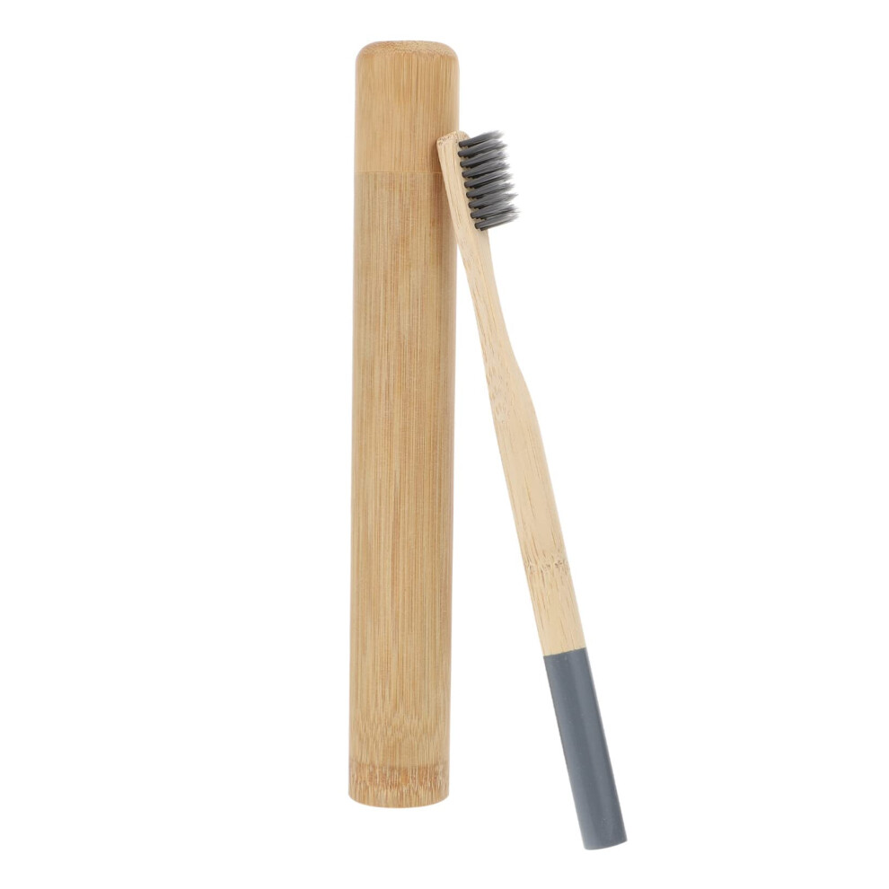 Travel Toothbrush with Soft Bristles and Protective Tube for Compact Daily and Travel Use