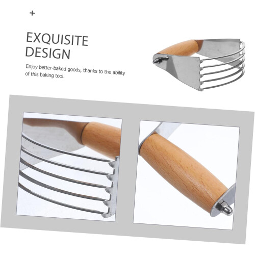 Stainless Steel Pastry Blender and Dough Scraper for Effortless Baking and Bread Making 1