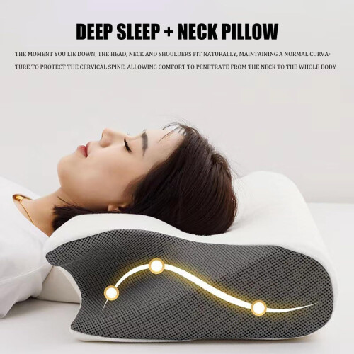 Memory Foam Cervical Neck Pillow with Ergonomic SixZone Support for Side and Back Sleepers 2