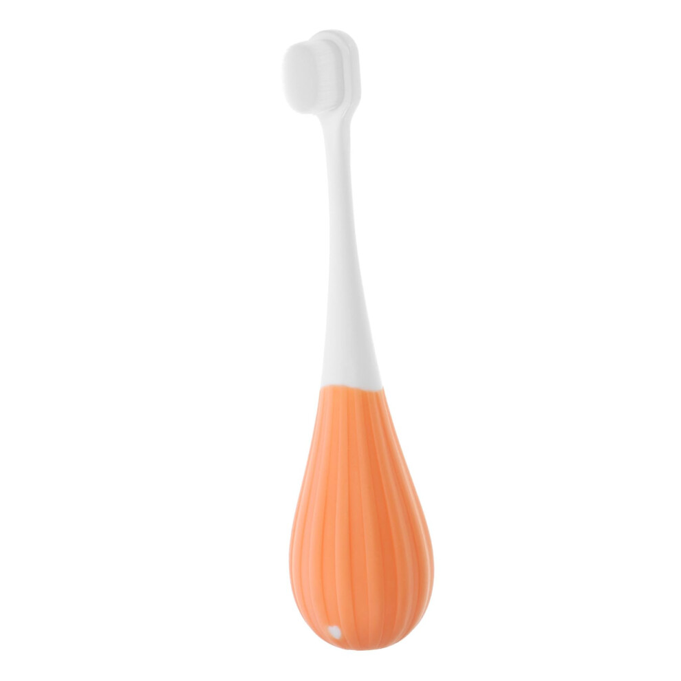 Orange Kids Toothbrush With Soft Gentle Bristles And Ergonomic Grip, Cute Balloon Design For Toddlers