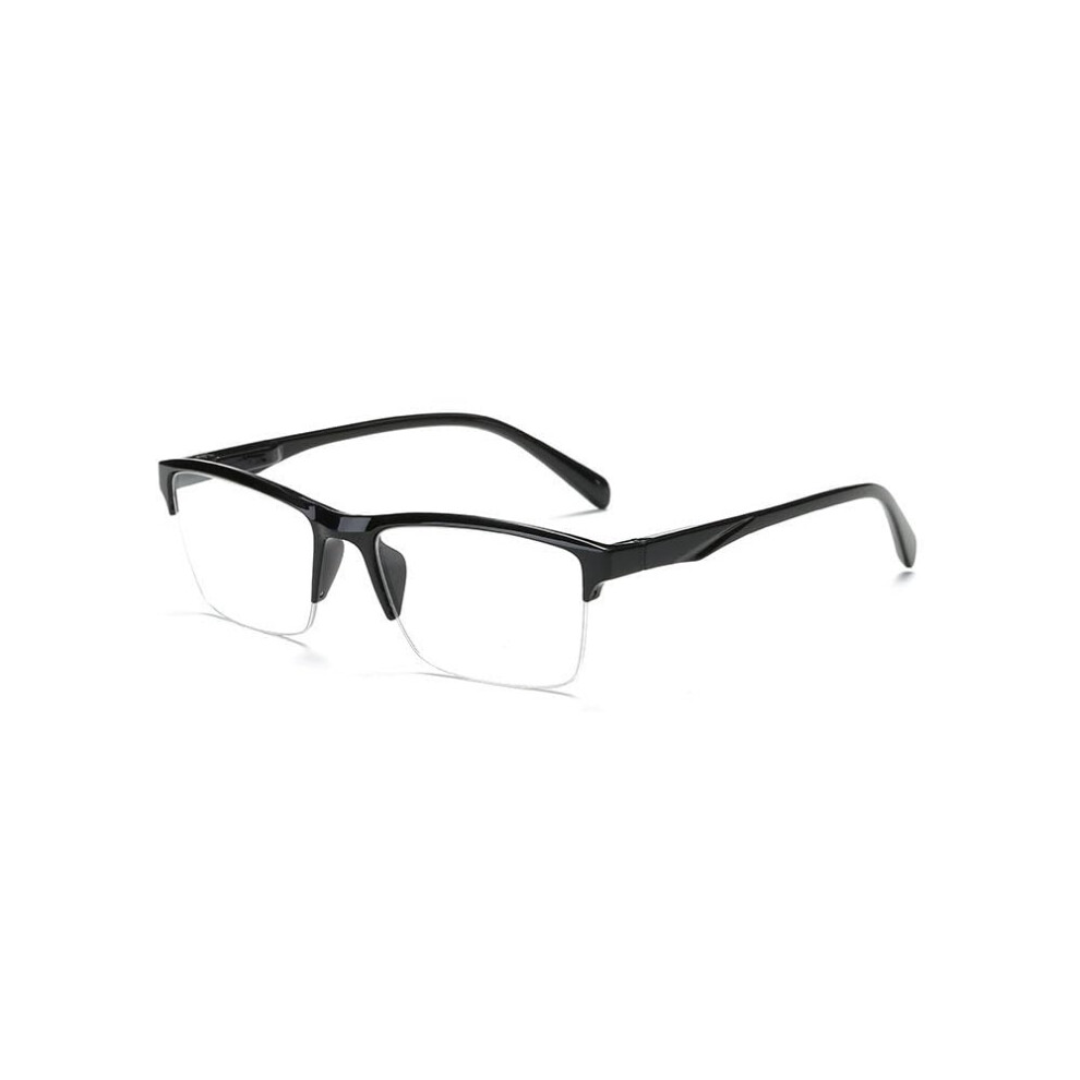 Reading Glasses for Men Women Readers Semi Rimless Spring Hinge Black or Burgundy 3.75