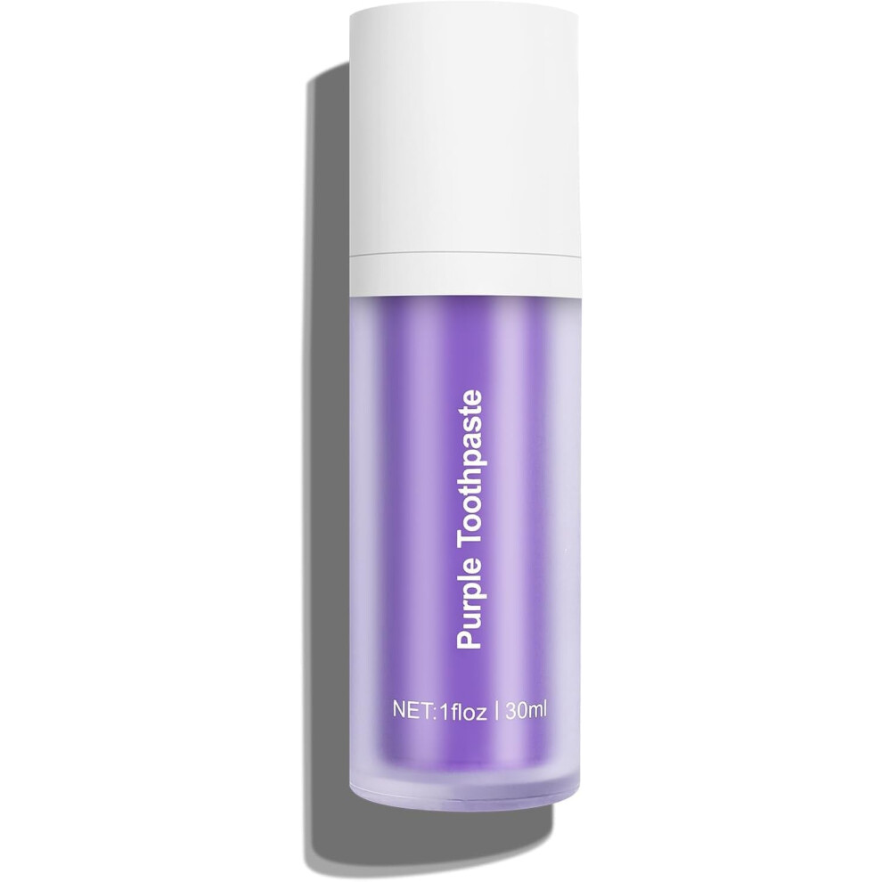 Purple/Yellow Teeth Whitening Toothpaste Set, Colour Corrector For Stain Removal, Peroxide Formula