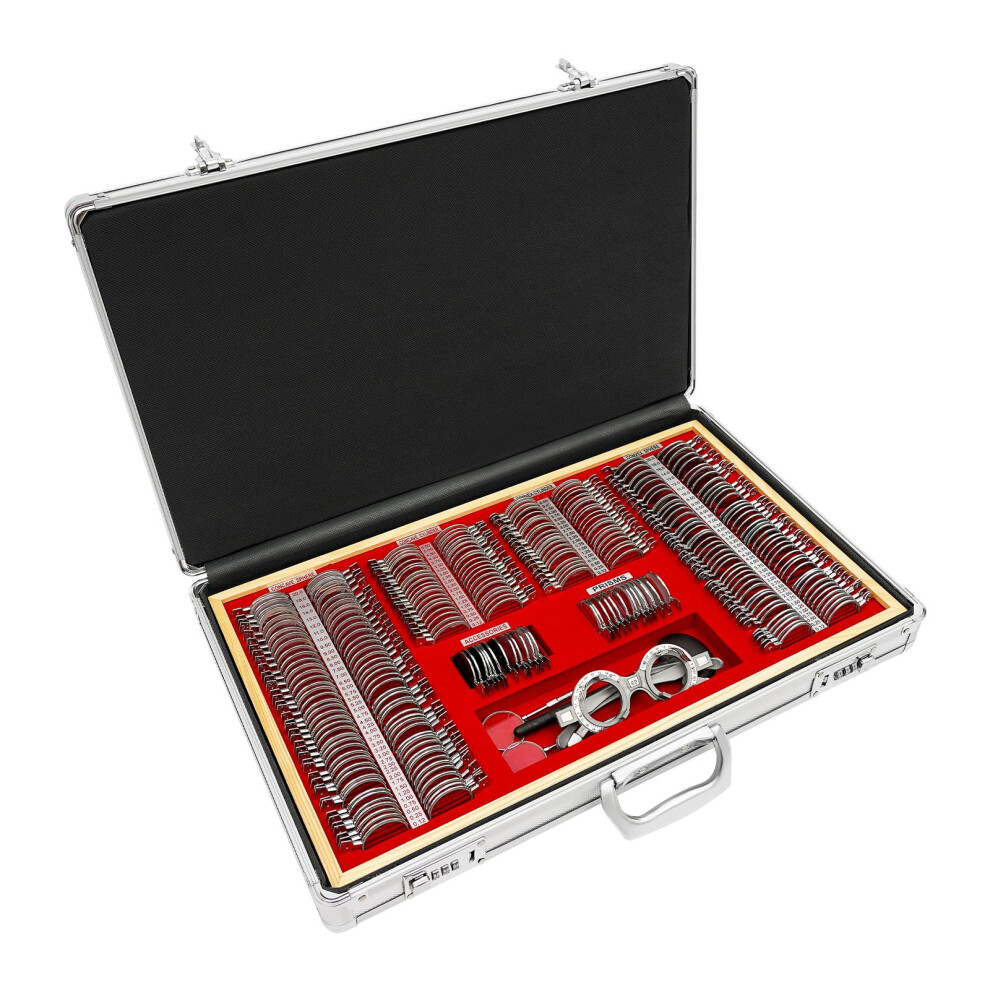 266 Piece Optometry Trial Lens Set with Frame, Comprehensive Optical Kit for Precise Eye Exam