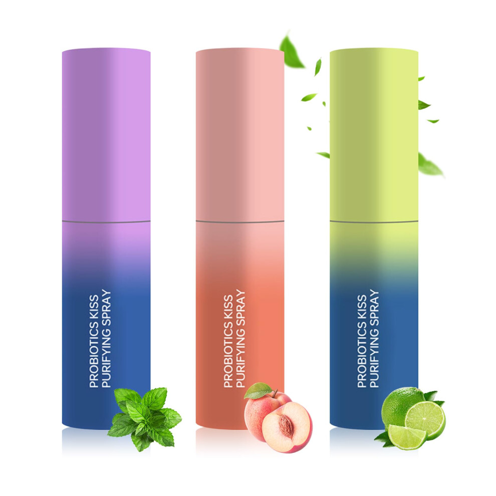 3PCS Breath Freshener Spray for Bad Breath and Dry Mouth, Instant Freshness, Travel Size