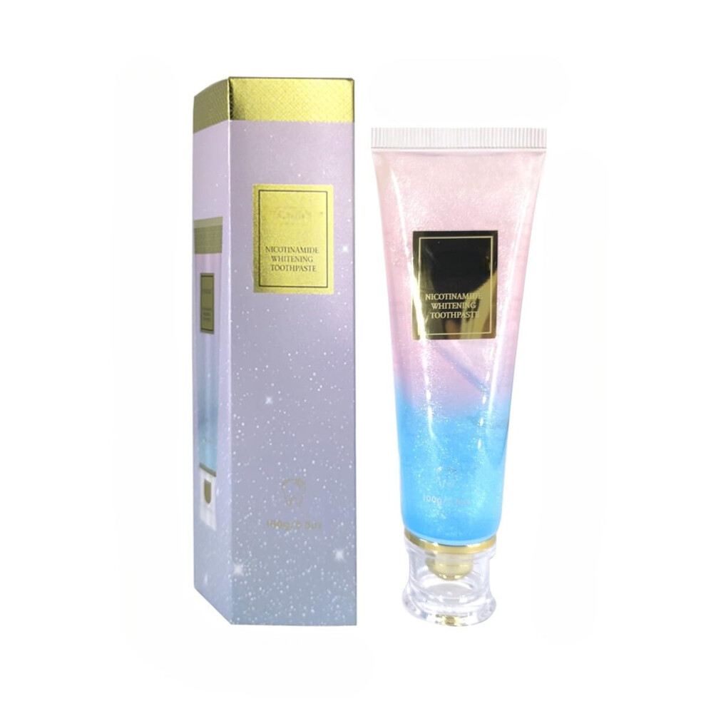 Whitening Toothpaste with Niacinamide for Gentle Stain Removal and Fresh Breath, Fluoride 100g