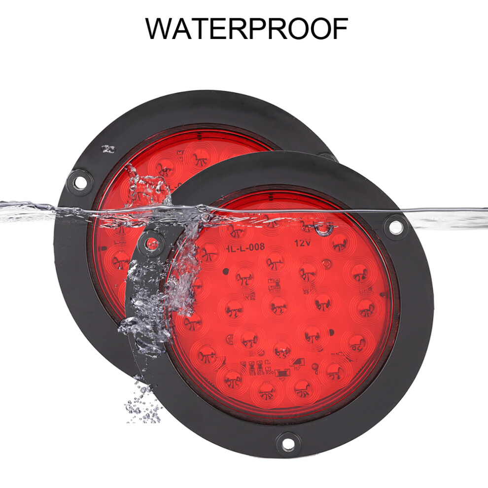 2 Pack 24Led Waterproof Round Side Marker S For Truck And Trailer 4In Light 9491382871042
