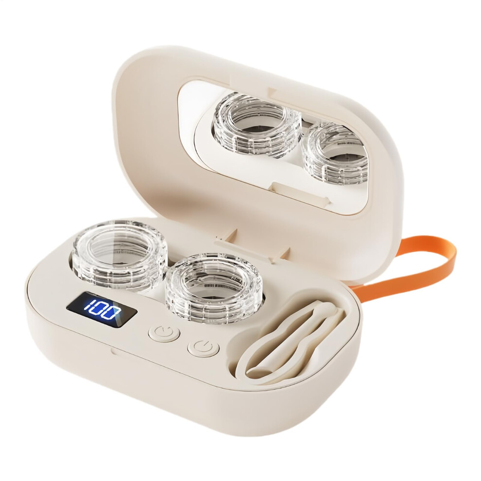Ultrasonic Contact Lens Cleaner with Fast 3Minute Cleaning, Compact Travel Case for Office and Gym