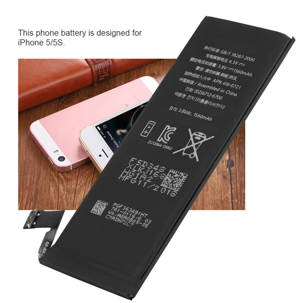1560Mah Replacement Battery For Ios 5S Phone Â Compact Size, Fast Charging 8791382871266
