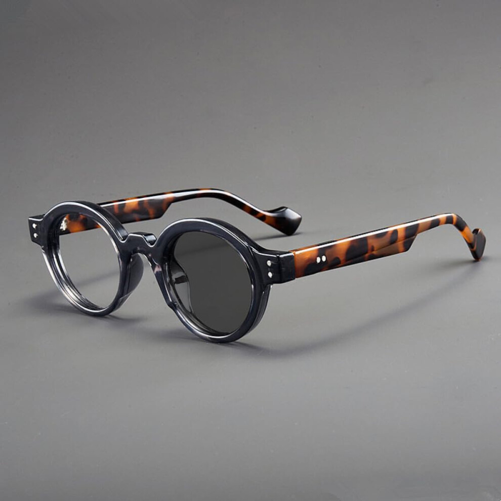 Gray/Blue/Light Photochromic Tortoiseshell Reading Glasses 2.5X Anti Small Round Frame For Men Women