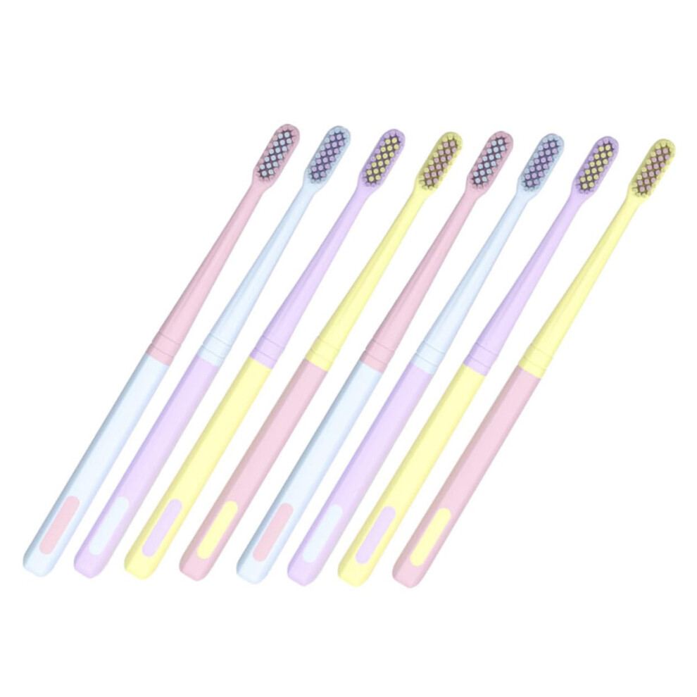 Soft Bristle Toothbrush for Adults, Ultra Soft Travel Toothbrush with Ergonomic Grip, 8 Pack