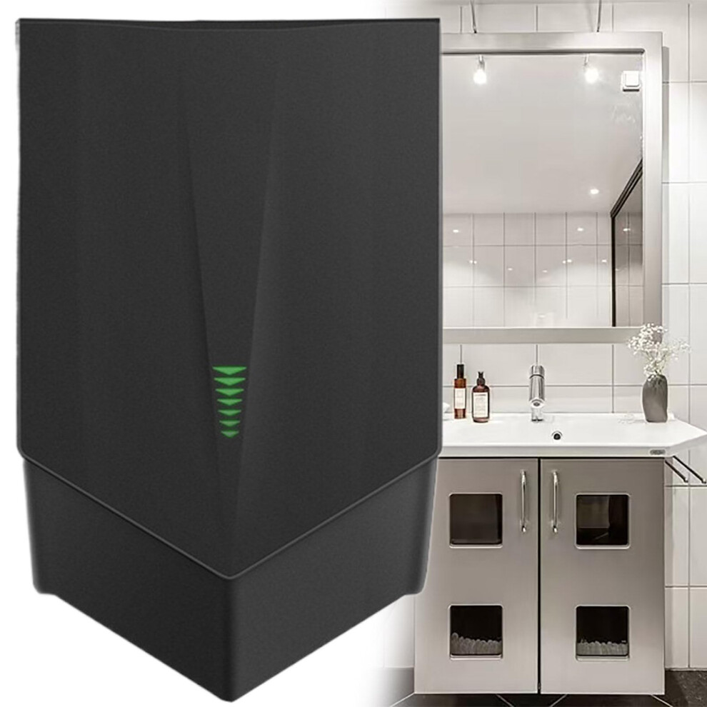 Automatic Speed Commercial Hand Dryer With Fast Drying Touch Energy Saving Black 1500W 9113335181892