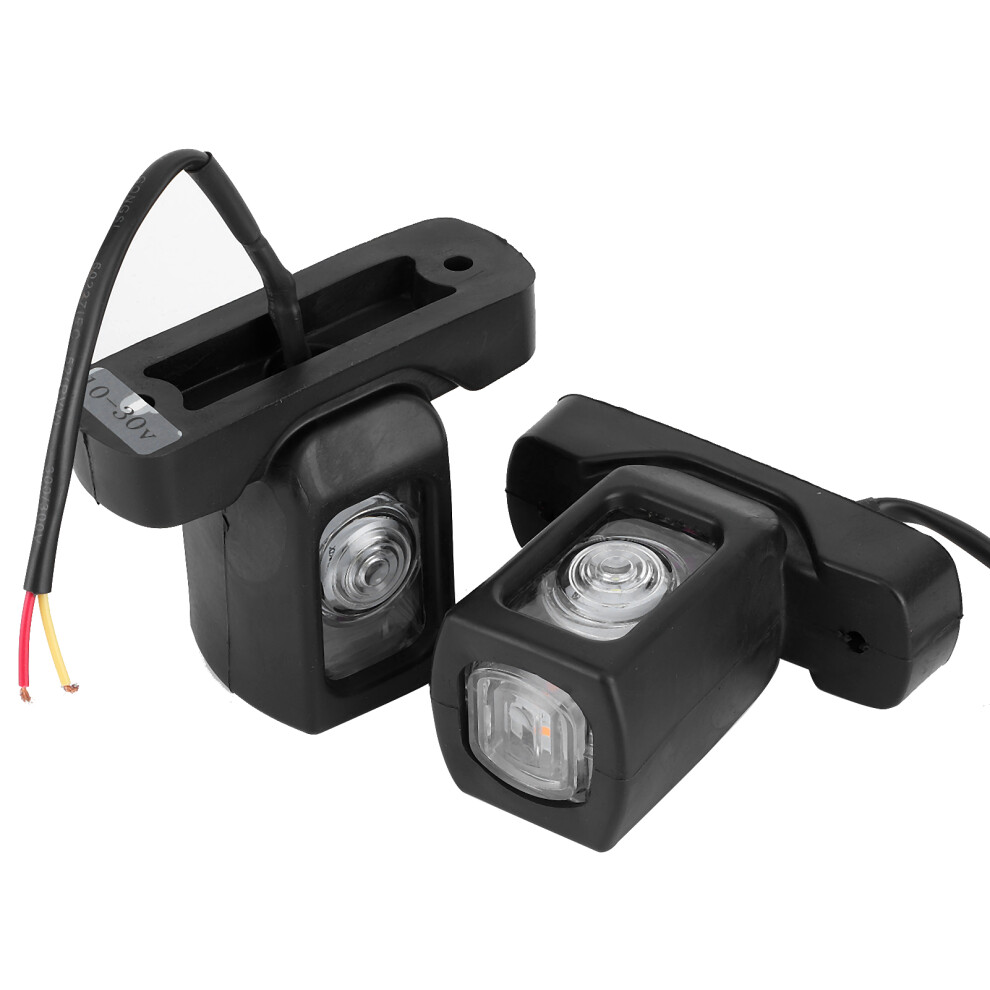 Waterproof Side Marker Lights 3-Color 4Led 102X83mm For 10-30V Vehicles Red/Amber/White 3121382873246