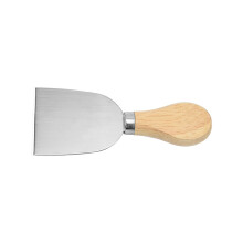 Stainless Steel Cheese Knife Set with Wooden Handle and Fork for SemiSoft and Firm Cheese