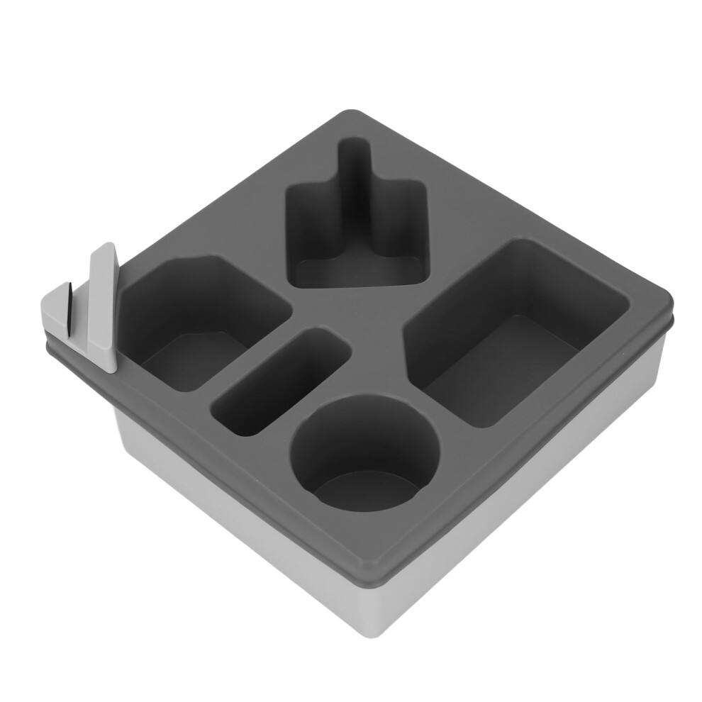 Couch Cup Holder Tray With Spillresistant Design And Phone Stand, Silicone Sofa Armrest Organizer Grey 9070919237485