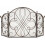 Wrought Iron Fireplace Screen with Doors, 3 Panel Spark Protection Mesh, Decorative Safety Guard 1