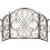Wrought Iron Fireplace Screen with Doors, 3 Panel Spark Protection Mesh, Decorative Safety Guard 3