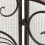 Wrought Iron Fireplace Screen with Doors, 3 Panel Spark Protection Mesh, Decorative Safety Guard 4