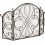 Wrought Iron Fireplace Screen with Doors, 3 Panel Spark Protection Mesh, Decorative Safety Guard 5