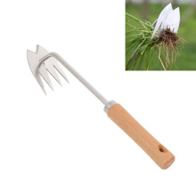 Weed Puller Tool with Long Handle and 4 Claws, Stainless Steel Dandelion Removal Garden Tool