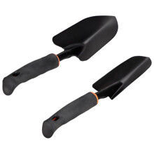 Metal Garden Trowel Set with Ergonomic Comfort Grip for Digging, Transplanting and Landscaping