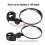 Rotatable Bicycle Rearview Mirror for Handlebar, Black, 7.5cm 12