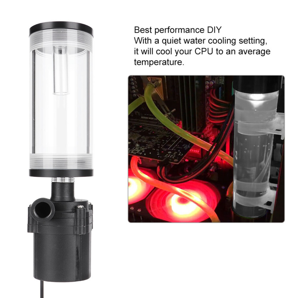Cpu Water Cooling Pump System 600L/H 19W Leakproof Insulated Tank 8271382874936