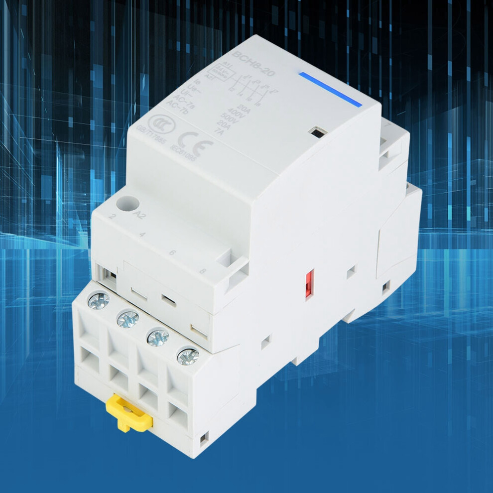 4P.4no 20A Household Ac Contactor With Din Rail Mount Noise-Free 4131382874968
