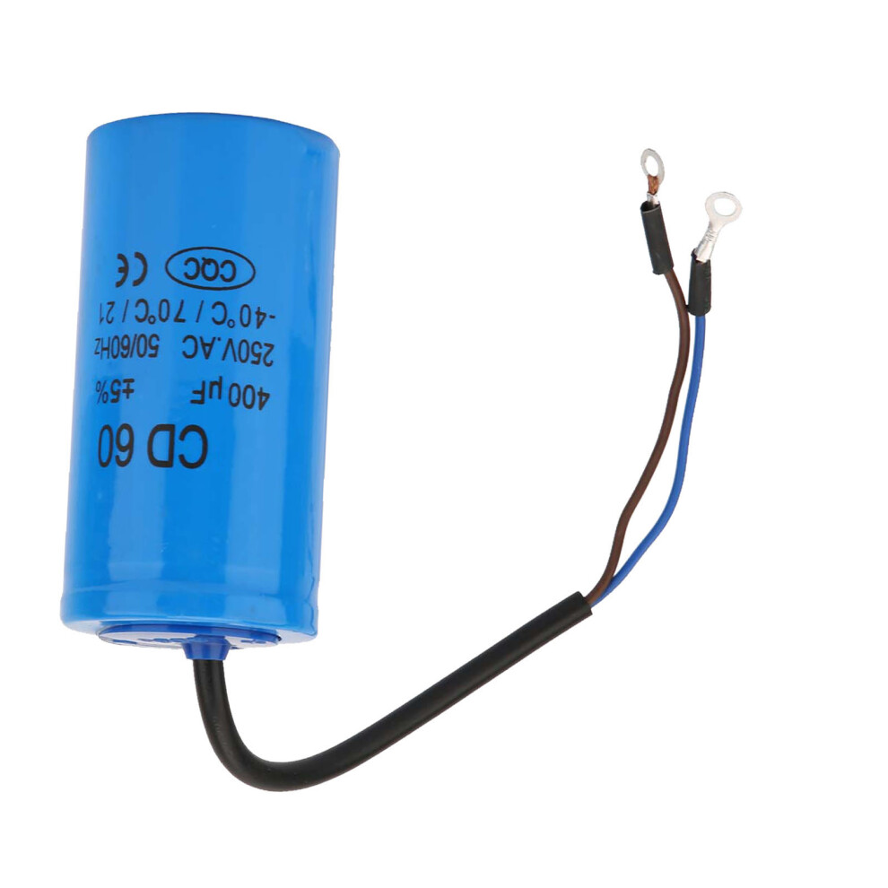 Motor Air Compressor Cd60 Run Capacitor 400Uf 250V Ac With Lead Wire 9401382874998