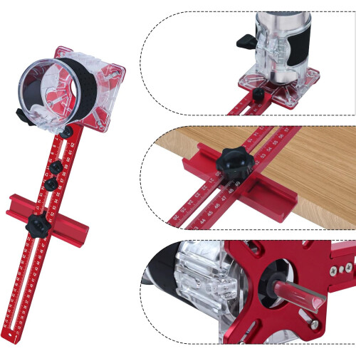 Woodworking Trimmer Bracket with Height Adjustable Base for Precision Edge Trimming and Stable Support 2