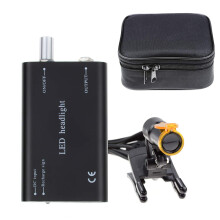 Surgical Headlight 5W LED for Loupes Rechargeable Lightweight Hands Dental Surgery (Black)