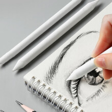 12 Pcs White Paper Pen Blending Stumps for Drawing Sketch & Art Durable Wooden