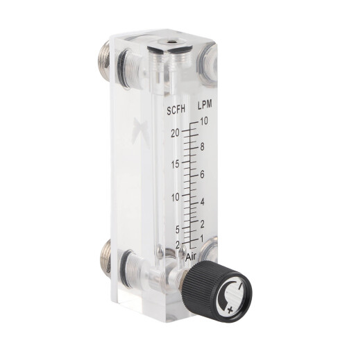 LZM6T 1~10LPM Acrylic Panel Type Gas Flowmeter with M18*1.5 Thread 1