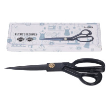 Fabric Scissors with Ergonomic Curved Handle, Ultra Sharp Blades for Leather and Art Projects, Comfortable Use Titanium Coated Shears for Office and