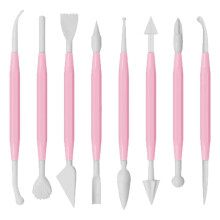 Sugar Craft Decorating Tools BPA Free Non Toxic Food Grade Plastic Embossed Shapes Cake Smoother Rolling Pin DIY Baking Tools Gumpaste Marzipan Cake