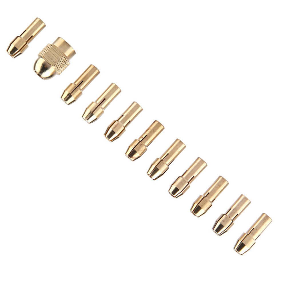 11Pcs Copper Drill Chuck Collet Set For Mini Electric Grinder 0.5-3.2Mm Durable 7621382876927