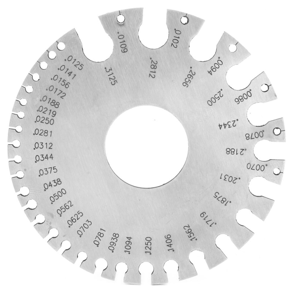 Accurate 0-36 Wire Gauge Ruler 0.3125"-0.007" For Non-Ferrous Metals 7601382876905
