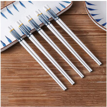 Porcelain Chopsticks Set Japanese Style Reusable Ceramic with Gift Box Elegant Design 5 Pairs