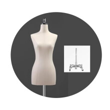 Female Mannequin Torso Dress Form with Adjustable Height and Stable Metal Base for Clothing Display Ref: 7570
