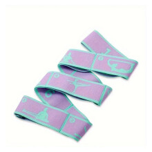 Yoga Stretch Strap and Pilates Resistance Band 2PCS for Flexibility Training and Fitness Purple