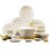 10 Inch Ceramic Dinner Plates Set, Scratch and Chip Resistant, Microwave Dishwasher Safe 5