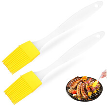 2pcs Silicone Basting Brush Set Heat Resistant Bristles for BBQ Grilling Baking and Cooking