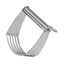 Stainless Steel Pastry Cutter and Dough Blender with Ergonomic Comfort Grip for Uniform Baking