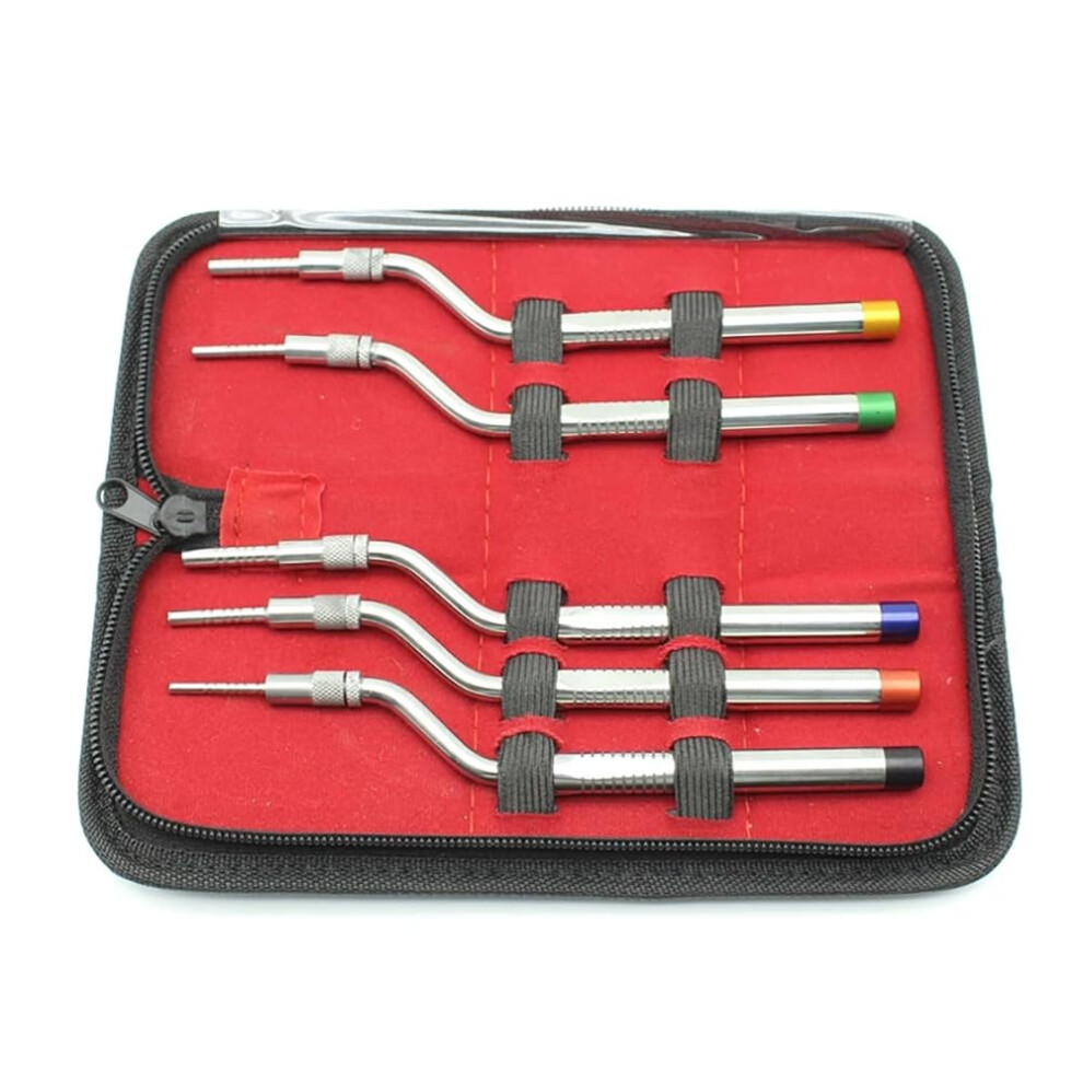 5PCS Dental Implant Osteotome Set Concave Tips Tooth Extraction Tool Maxillary Sinus Lift Bended