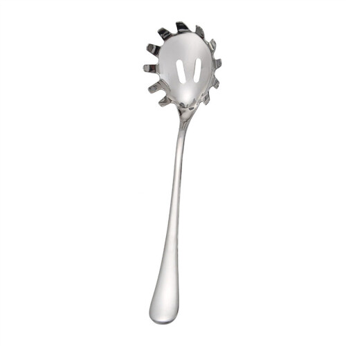 Stainless Steel Pasta Server with Ergonomic CoolTouch Handle, Multifunctional Spaghetti Spoon