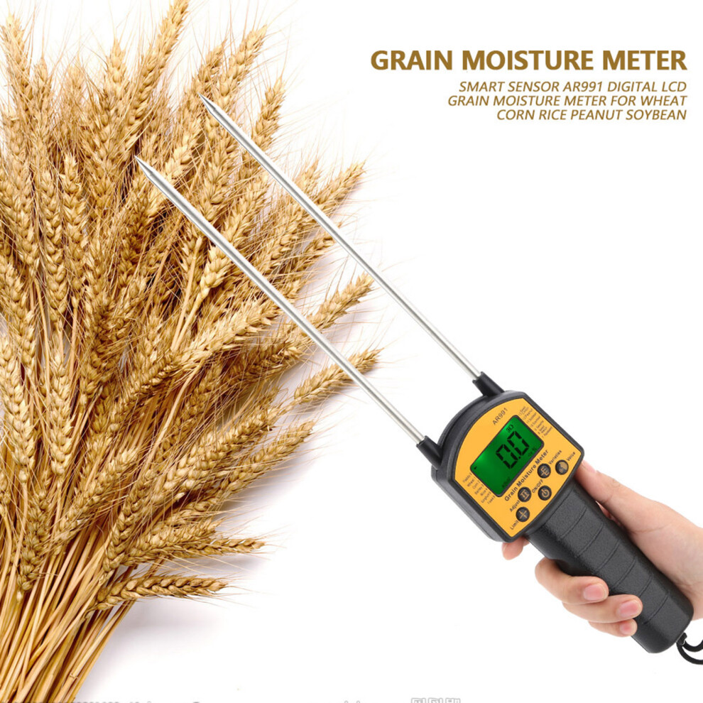 Ar991 Digital Lcd Grain Moisture Meter For Wheat, Corn, Rice, Soybean 6901382878925